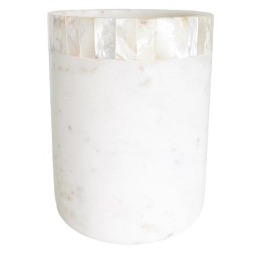 Mother Of Pearl White Marble Serving Utensil Holder - Anaya : Target