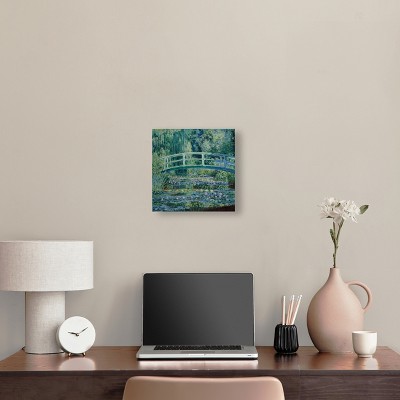 Monet Water Lilies Blue Canvas Art Print, 12" x 12"