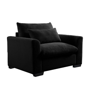 NicBex 51 Inch Corduroy Deep Seat Single Sofa with Waist Pillow for Living Room,Office,Apartment - 1 of 4
