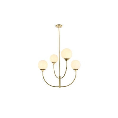 Elegant Lighting Nyomi 30 inch chandelier in Brass