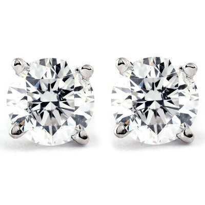 Pompeii3 1/2 Ct TW Diamond Studs Available in 14k White or Yellow Gold