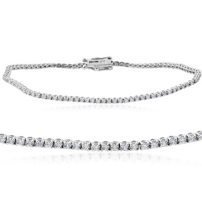Pompeii3 1 1/2 cttw Diamond Tennis Bracelet 14k White Gold 7"