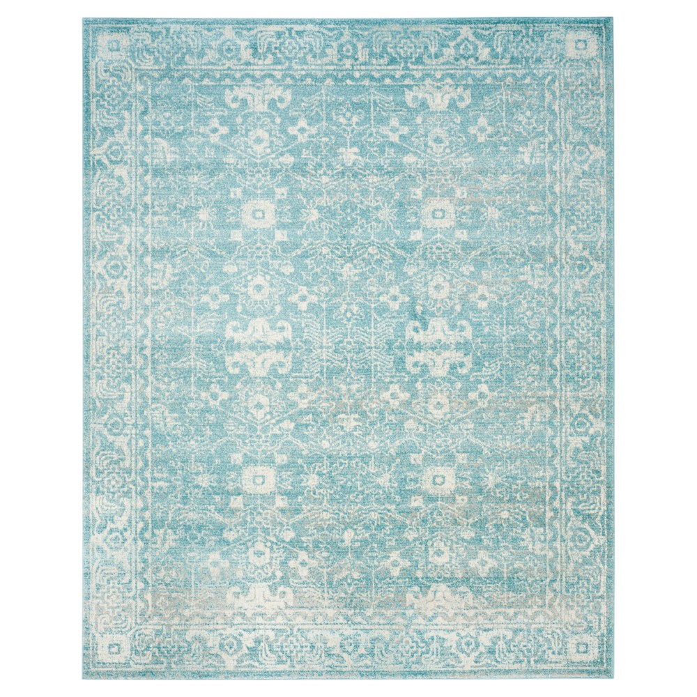 6'7inx9' Asteria Evoke Rug Light Blue/Ivory - Safavieh