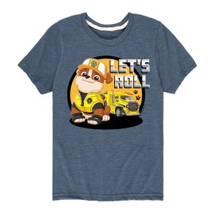 Boys' - Paw Patrol - Let's Roll Rubble Short Sleeve Graphic T-Shirt - 1 of 4
