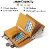Small Wallet for Women Leather RFID Blocking Wristlet Wallet Credit Card Holder with Double Zipper Coin Purse Ladies Bifold Purse - 2 of 4