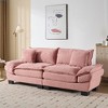 CAVINAS Loveseat Sofa with 2 Supportive Pillows, 23 Inch Corduroy Sofa, Comfy Upholstered Seat Sofa Couch for Bedroom, Living Room, Apartment - 2 of 4