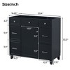 Gulches Modern 36" Bathroom Vanity Cabinet Only, Black Solid Wood Frame, Ample Storage, Soft-Close Doors - 3 of 4
