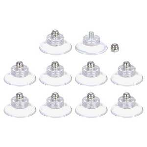 Unique Bargains PVC Durable Hooks and Hangers Suction Pads with Screw 10 Pcs - 1 of 4