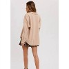 Women's Brushed Terry Shacket - BluIvy - 4 of 4