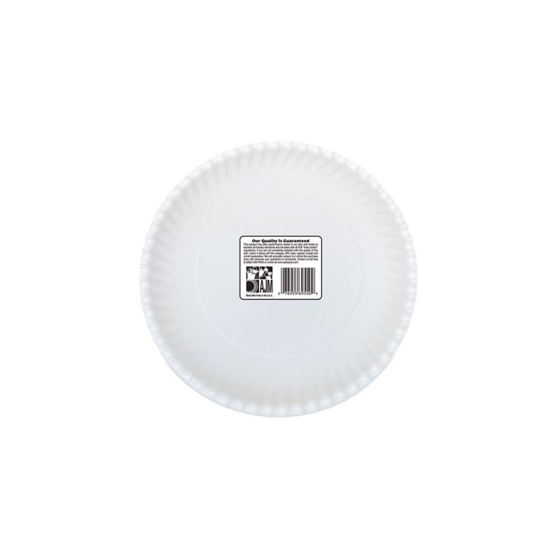 AJM Packaging Corporation Gold Label Coated Paper Plates, 9" dia, White, 120/Pack, 8 Packs/Carton, 5 of 6