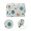 Unique Bargains Portable Print Makeup Bag White Green 1 Pc - 4 of 4