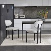 QingMoon Modern Dining Chairs Set of 2, Linen Fabric Kitchen Chairs, with Black Metal Legs Curved, for Dining Room/Kitchen/Living Room - 2 of 4