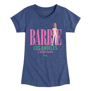 Girls' - Barbie - Barbie Los Angeles Fitted Short Sleeve Graphic T-Shirt - 1 of 4