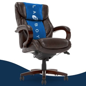 La-Z-Boy Executive Chair Coffee: Upholstered Swivel Recliner, Wood Frame, Adjustable Height - 1 of 4
