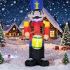 NAYSAYE 8FT Christmas Inflatable Nutcracker Toy Soldier with Drum Outdoor Decoration for Yard and Garden Display, Red, 48"*33.8"*96.5" - 4 of 4