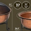 Fire Sense 62665 Palermo Copper Fire Pit – 26.5" Wood-Burning Outdoor Firepit with Steel Stand, Mesh Screen, Grate, Lift Tool & Vinyl Cover - 4 of 4