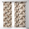 Allie Falcon Electric Oasis Black Brown Single Panel Sheer Window Curtain - Deny Designs - 2 of 4