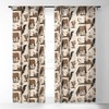 Allie Falcon Electric Oasis Black Brown Single Panel Sheer Window Curtain - Deny Designs - image 2 of 4