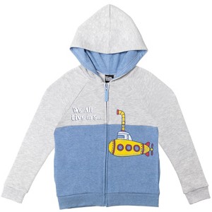 Lyrics by Lennon and McCartney Fleece Zip-Up Hoodie Blue/Gray - 1 of 4