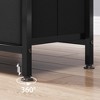 Homhougo 47.2” W Dresser, TV Stand for Bedroom,Media Console Table,3Drawers Entertainment Center with Open Shelf Brown - 4 of 4
