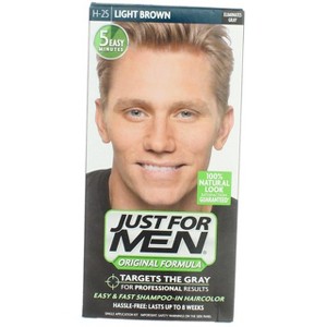 Just For Men Shampoo-In Hair Color, Light Brown, 1 Count - 1 of 4