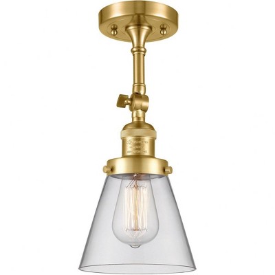 Innovations Lighting 1 - Light Semi-Flush Mount in  Satin Gold