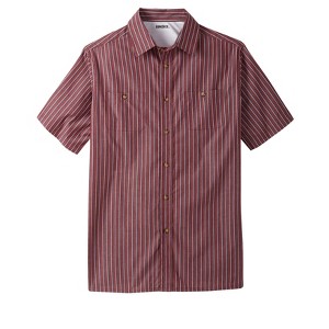 KingSize Men's Big & Tall Striped Short-Sleeve Sport Shirt - 1 of 4