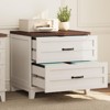 2-Drawer Lateral File Cabinet: Farmhouse Wooden Deeper Drawers Holds Legal Letter A4 Thick Top Sturdy Frame White Retro for Home Office - 4 of 4