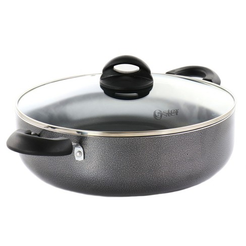 Oster 75664.02 2.5 qt. Aluminum Sauce Pan with Lid, Charcoal Grey