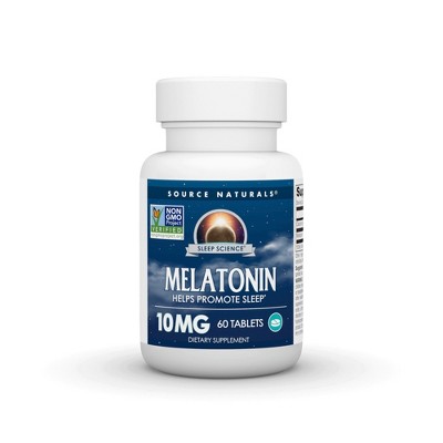 Melatonin 10 mg by Source Naturals, Inc.  -  60 Tablet