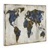 Stupell Industries Gold Blue World Map Canvas Art, 30" x 24" - 2 of 4