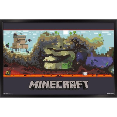 Trends International Minecraft - Creeper Boom Framed Wall Poster Prints  Black Framed Version 14.725 X 22.375 : Target