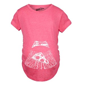 Maternity Ultrasound Pizza Funny T shirt Food Pregnancy Shirts Cool Novelty - Crazy Dog Maternity T Shirt - 1 of 4