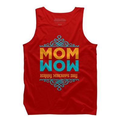 Men's Design By Humans Happy Mother's Day Mom Wow By tmsarts Tank Top