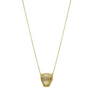 Adornia 14k Gold Plated Crystal Jaguar Necklace - 1 of 2