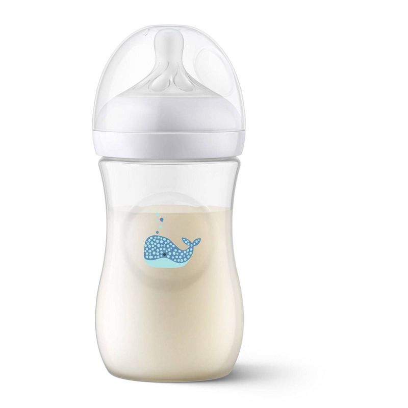 Avent Philips Natural Baby Bottle with Natural Response Nipple - Whales - 9oz/3pk, 3 of 11
