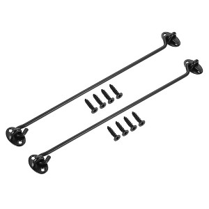 Unique Bargains 201 Stainless Steel Cabin Eye Latch Gate Door Swivel Hook with Mounting Screws 2 Pcs - 1 of 4