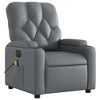 VidaXL Electric Massage Recliner Chair Gray Faux Leather - 4 of 4