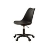Adjustable Rolling Chair With Wheels, Armless Office Chair, Ergonomic Computer Desk Chair With Wheels, Support Swivel Task Chair - 3 of 4
