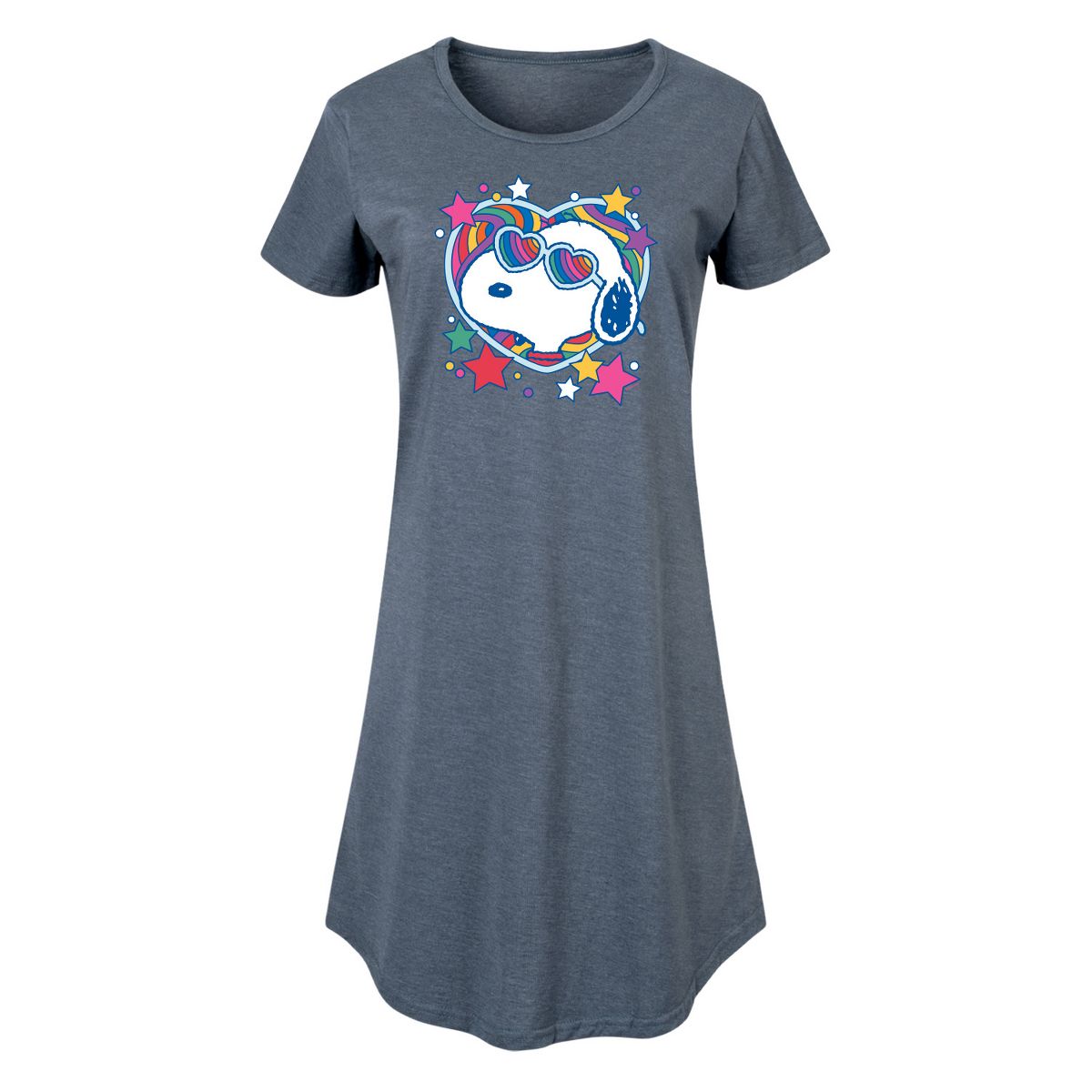 Women's - Peanuts - Snoopy Groovy Heart Graphic T-shirt Dress