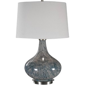 Uttermost Celinda 24 1/4" Mottled Blue Gray Glass Gourd Table Lamp - 1 of 1