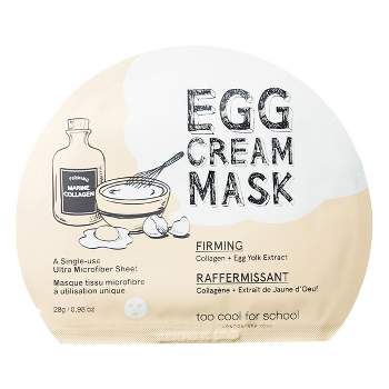 Too Cool for School - Egg Cream Mask Collagen + Egg Yolk Extract Firming (single sheet)