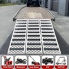 Durable Tri-Fold Aluminum Loading Ramp for Pickup Trucks, Motorcycle, ATV, UTV, Lawn Mower, Dirt Bike, Trailer - 2 of 4