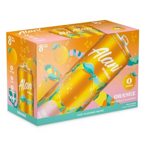 Alani Orange Sparkling Water - 8pk/12 fl oz Cans - 1 of 3