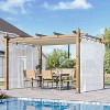 10x10 FT Outdoor Pergola, Retractable Pergola with Adjustable Canopy, Aluminum Pergola, 4 White Curtains, for Patio, Gardens, Backyard - 2 of 4