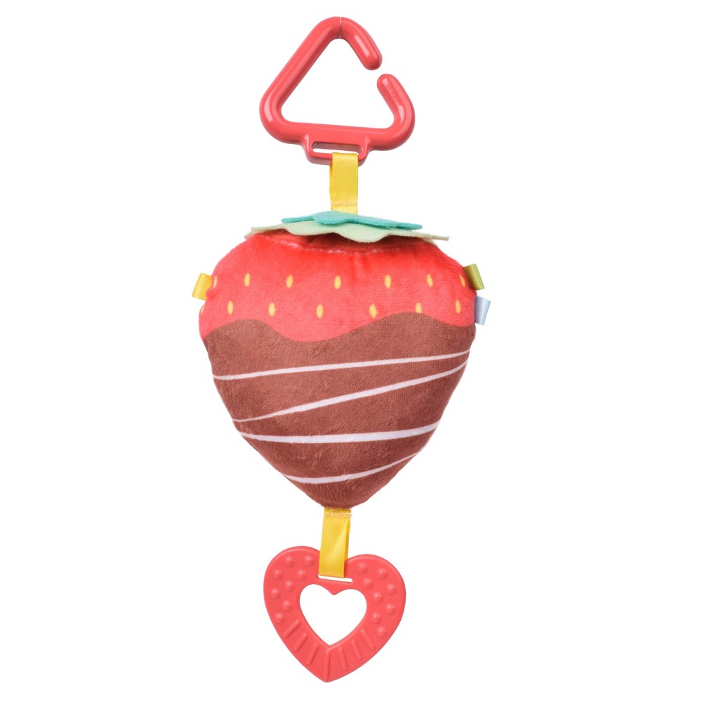 Photos - Rattle / Teether SunnyDays Sunny Days Deluxe Chime Teether Baby Toy - Chocolate Strawberry - Valentine's Day 