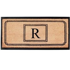A1HC Natural Coir Monogrammed Heavy Duty Entrance Door Mat 24X48, Anti-Shed Treated Durable Doormat - 1 of 4