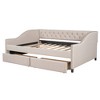 YOOCOZZ Full Size Solid Wood Upholstered Daybed with Storage Drawers - 4 of 4