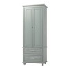 TIRAMISUBEST Tall Storage Cabinet with Two Drawers for Bathroom/Office, Grey - 4 of 4