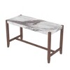 Okak 47.5IN Modern Faux Marble Finish Dining Table, Kitchen Table with Reinforced Table Legs, Dinner Table for Kitchen, Living Room - 4 of 4